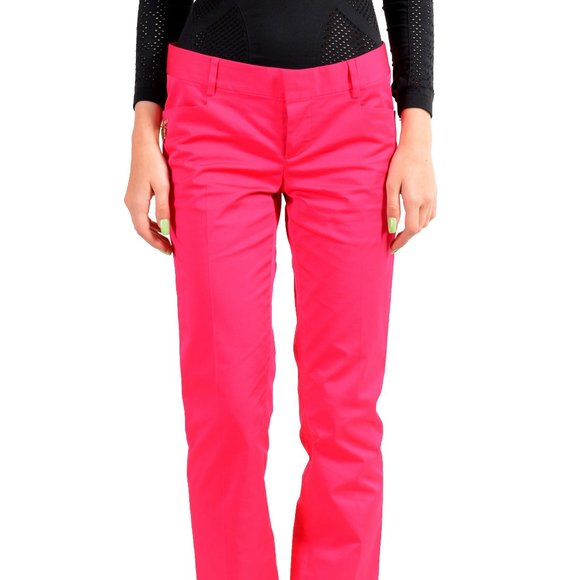 Dsquared2 Women's Bright Pink Flat Front Pants